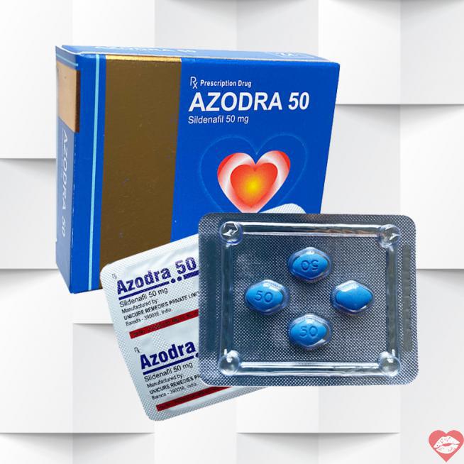 Thông tin Azodra 50mg viên uống hỗ trợ cương dương kéo dài thời gian tăng cường sinh lý - Hộp 4 viên cao cấp 