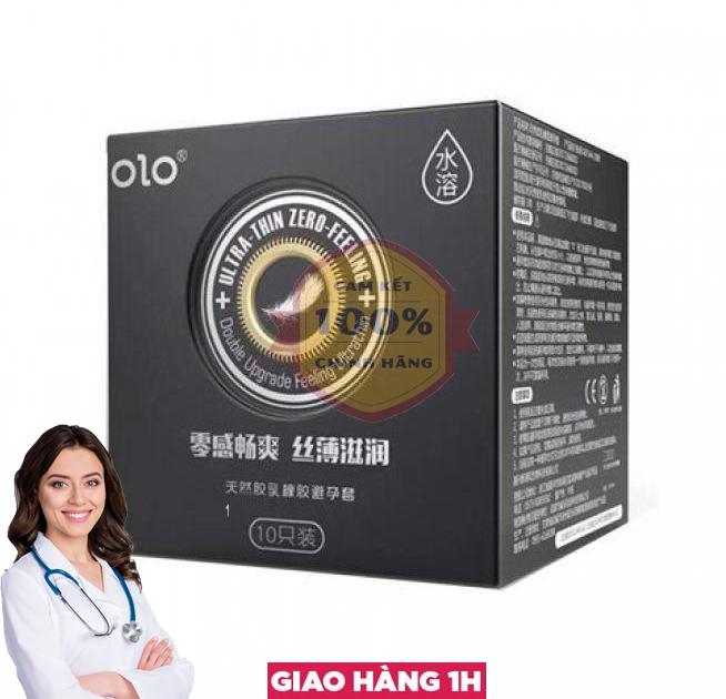  Kho sỉ Bao cao su OLO 0.01 Ultrathin Zero Feeling - Siêu mỏng gai hương vani - Hộp 10 cái  hàng mới về 