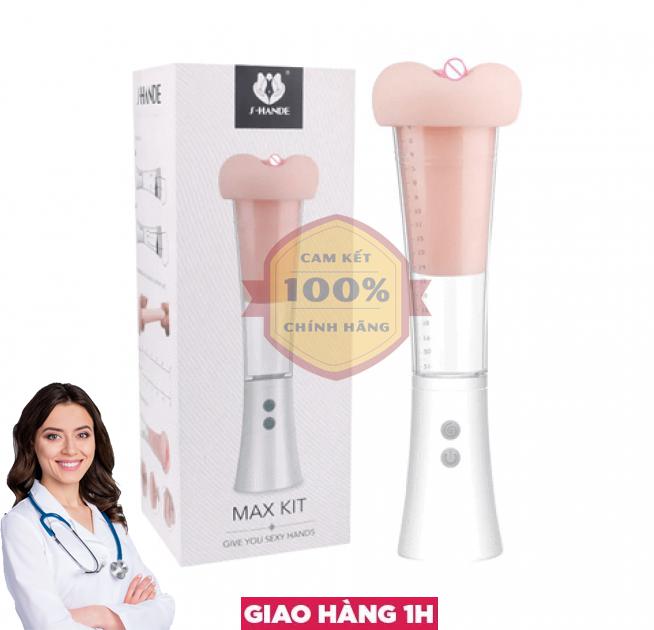  Review Máy tập tăng kích thước dương vật tự động kèm lõi âm đạo giả dùng sạc - S-Hande Max Kit  nhập khẩu 