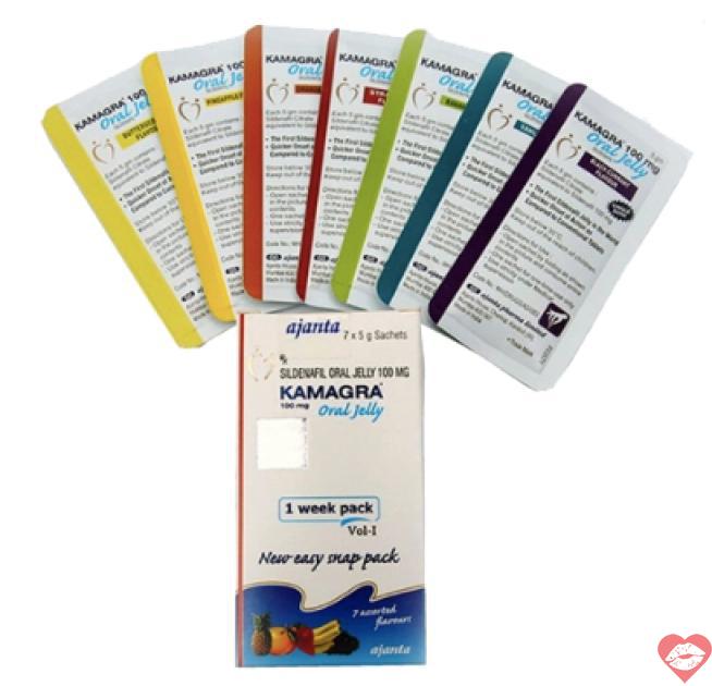 Bán Siro Cường Dương Kamagra Oral Jelly Hương Trái Cây Một Hộp 7 Gói 100g nhập khẩu 
