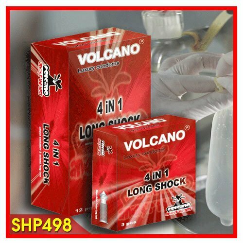Bao cao su Volcano 4 in 1 gân gai kéo dài thời gian yêu - SHP498