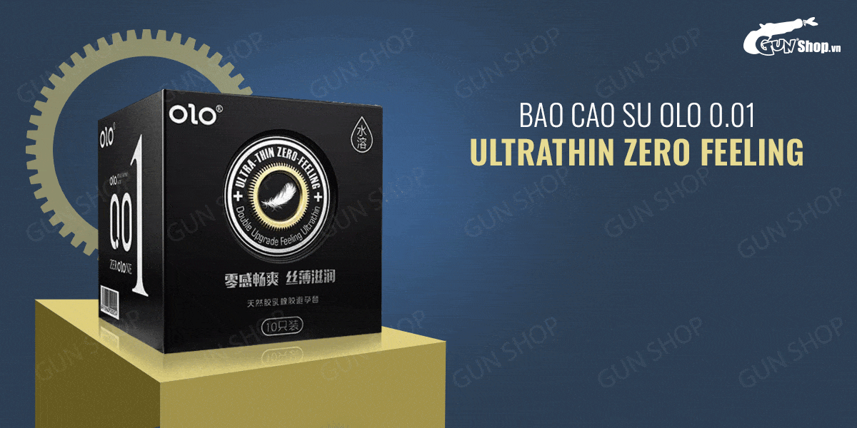 Kho sỉ Bao cao su OLO 0.01 Ultrathin Zero Feeling - Siêu mỏng gai hương vani - Hộp 10 cái hàng mới về Kho sỉ Bao cao su OLO 0.01 Ultrathin Zero Feeling - Siêu mỏng gai hương vani - Hộp 10 cái hàng mới về