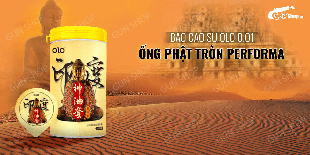  Nhập sỉ Bao cao su OLO 0.01 Ống Phật Tròn Performa - Gân gai siêu mỏng kéo dài thời gian - Hộp giá tốt