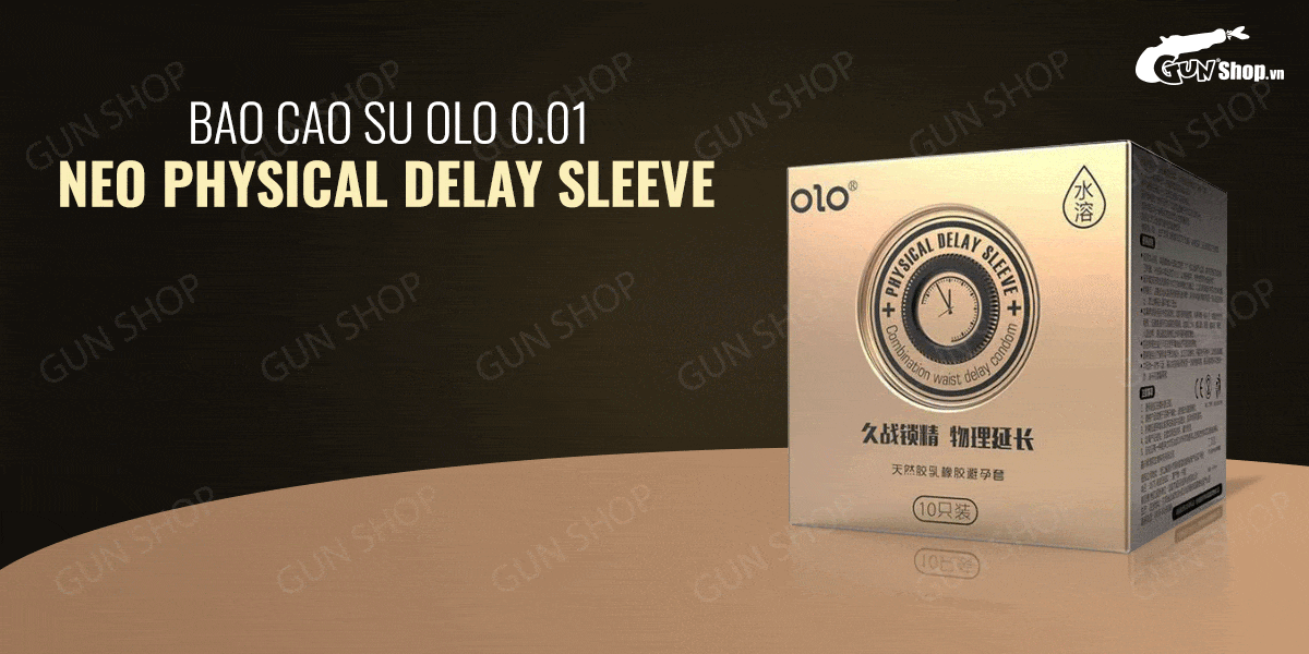  Bán Bao cao su OLO 0.01 Neo Physical Delay Sleeve - Siêu mỏng gân gai kéo dài thời gian tăng nhiệt tốt nhất