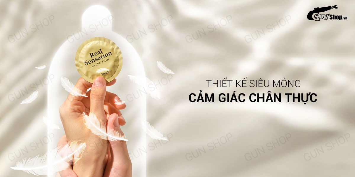  Mua Bao cao su Real Sensation Ultra Thin - Siêu mỏng - Hộp 12 cái giá rẻ