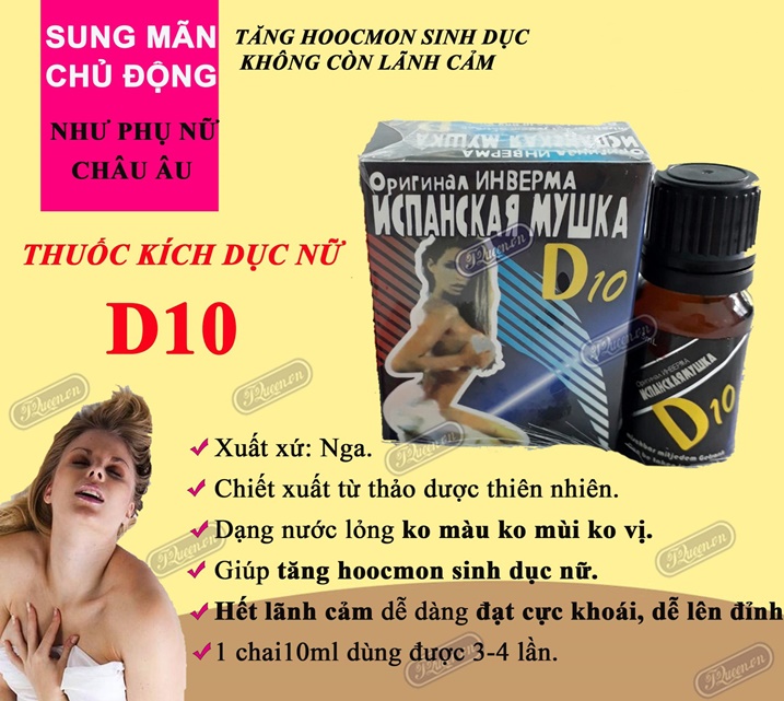  Đại lý D10 Thuốc Kích Dục Nữ Dạng nước chính hãng Nga có tốt không?
