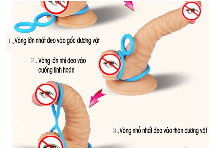  Phân phối Bộ vòng đeo dương vật Silicon giúp kéo dài thời gian quan hệ cực lâu - VD03 giá sỉ