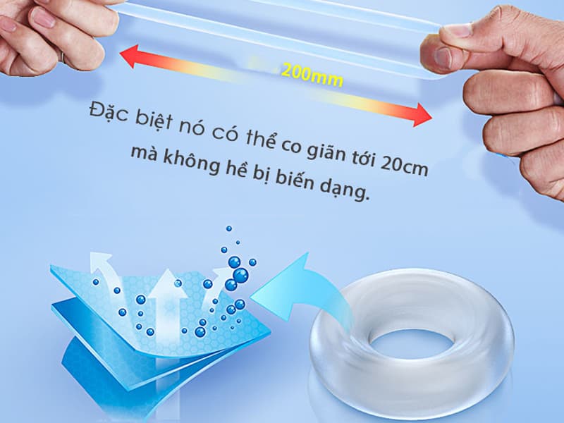  Nhập sỉ CockTen - Vòng Đeo Dương Vật Silicon Trong Suốt Cho Nam - VD10 cao cấp