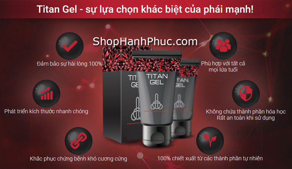  Cửa hàng bán Gel bôi trơn tăng kích thước - Titan - Chai 50ml giá tốt
