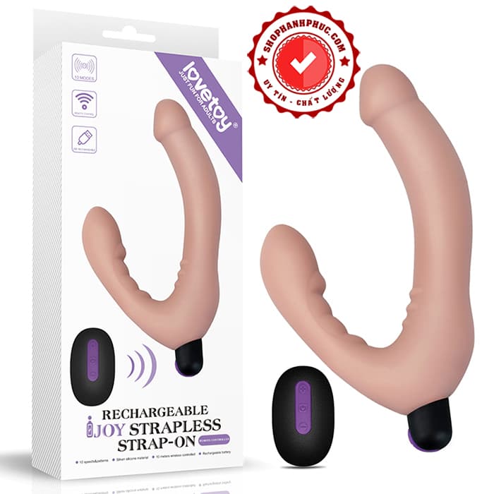  Bán Sextoy 2 Đầu Joy Strapless Silicon Siêu Mềm Có Rung - SHP1206 giá sỉ