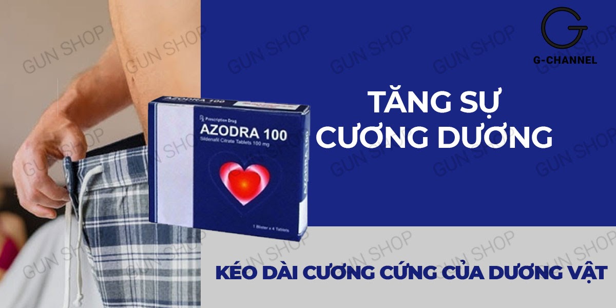 Bán Viên uống hỗ trợ cương dương tăng cường sinh lý Azodra 100mg - Hộp 4 viên loại tốt Bán Viên uống hỗ trợ cương dương tăng cường sinh lý Azodra 100mg - Hộp 4 viên loại tốt